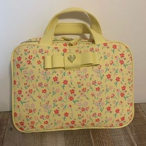 Yellow Pink Teal Lavender Betsey Johnson cosmetic bag/carrying case